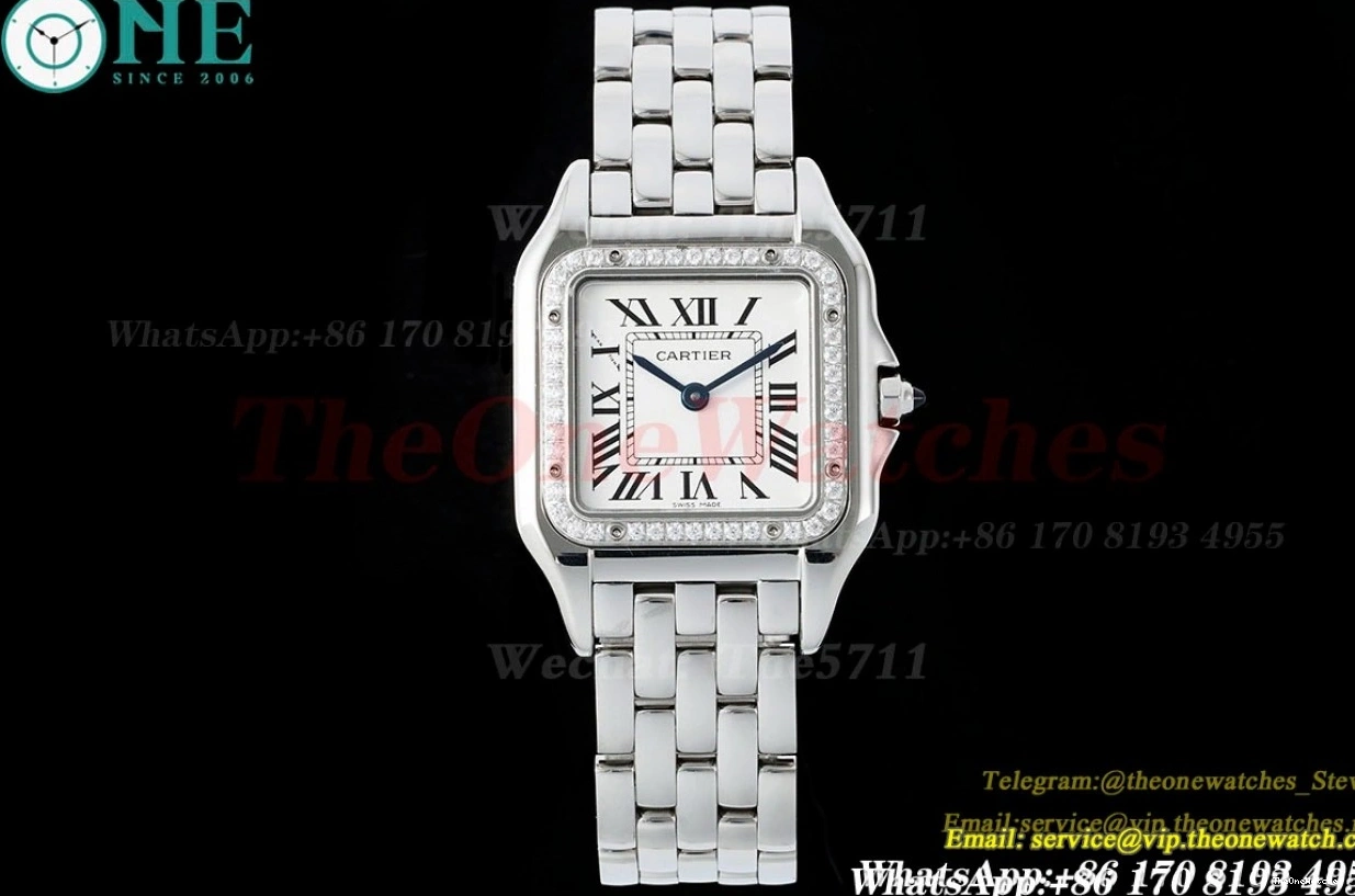 Quartz Panthere De SS SS Secrete 27mm Dial Ladies White AF 0213